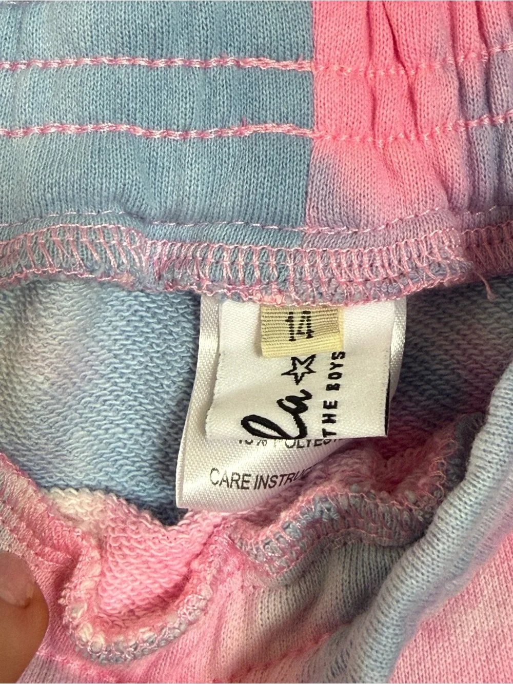 NWOT Lola and the Boys Girls' Tie-Dye Ruffle Patch Jogger Set, Size 14